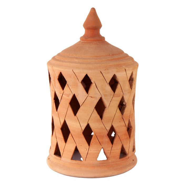 Grand Majlis Tall Terracotta Floor Lantern – Reference Gallery Image