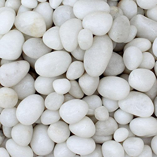 Snow white pebbles 20KG – image 1