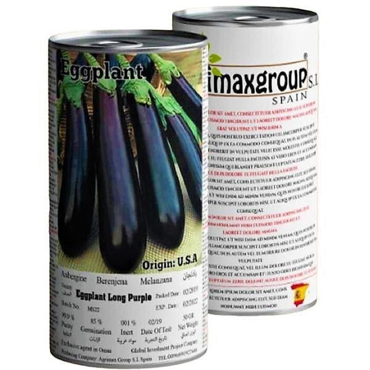 Eggplant Long Purple Seeds Tin – image 1