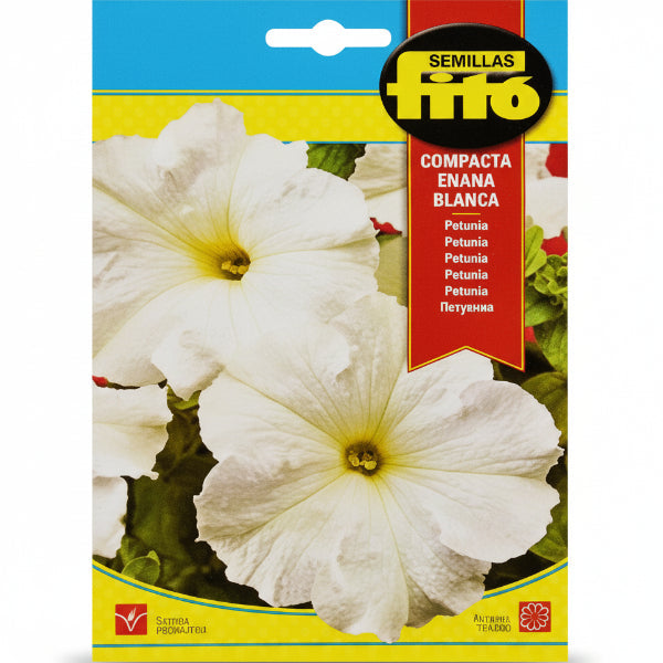 Petunia Seeds Dwarf Compact White – image 1