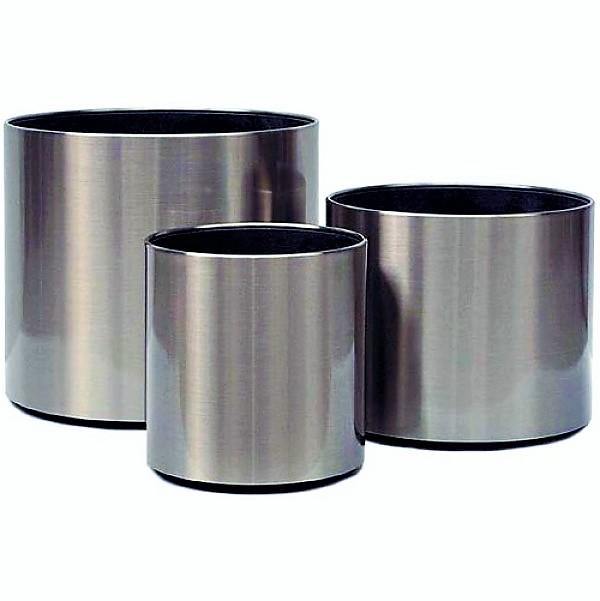 Stainless Steel Satin Finish, Classic Cylinder Pot – image 2