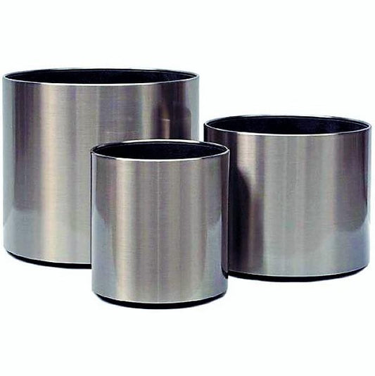 Stainless Steel Satin Finish, Classic Cylinder Pot – image 2