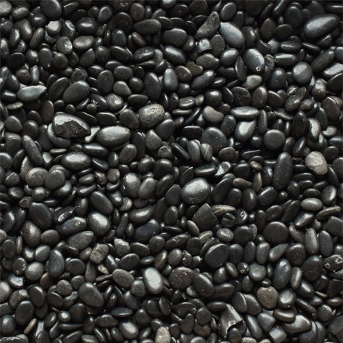 High Polished Black Pebbles 20-25 KG Bag 3-5cm – image 1