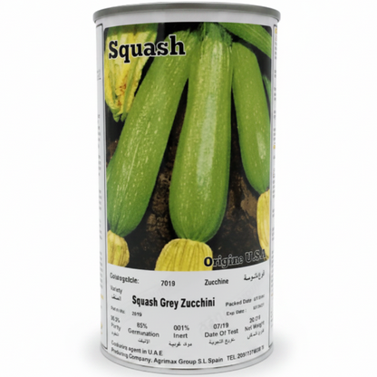 Gray Squash Zucchini Seeds Tin – image 1