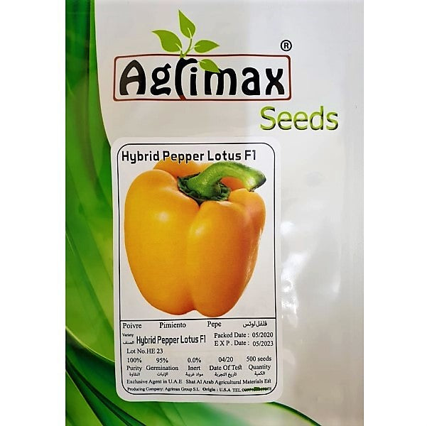 Lotus F1 Hybrid Yellow Pepper Premium Quality Seeds – image 1