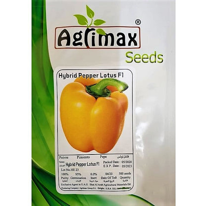 Lotus F1 Hybrid Yellow Pepper Premium Quality Seeds – image 1
