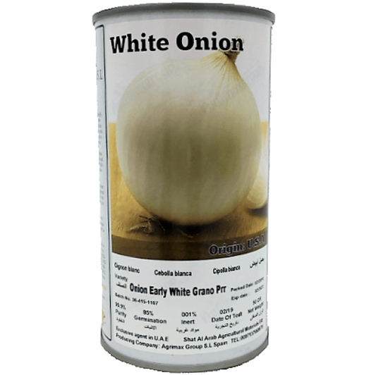 Onion Early White Grano Prr Seeds Tin – image 2