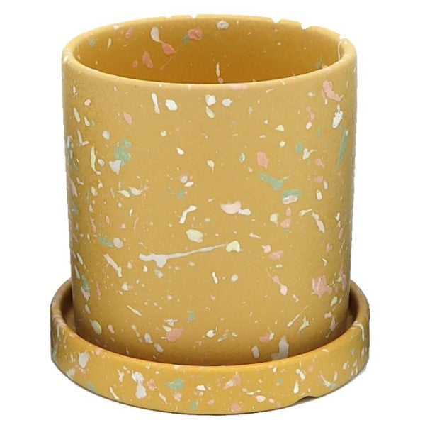 Ceramic Pot with Contrast Dots – image 1