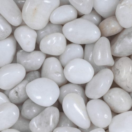 High Polished White Pebbles 20-25 KG Bag 3-5cm – image 1