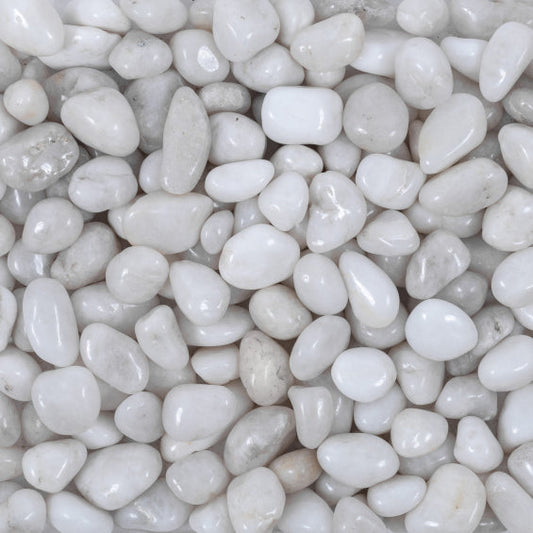 High Polished White Pebbles 20-25 KG Bag 3-5cm – image 2