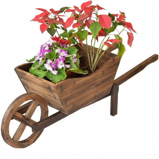 Handmade Wheel Braw Planter – image 1